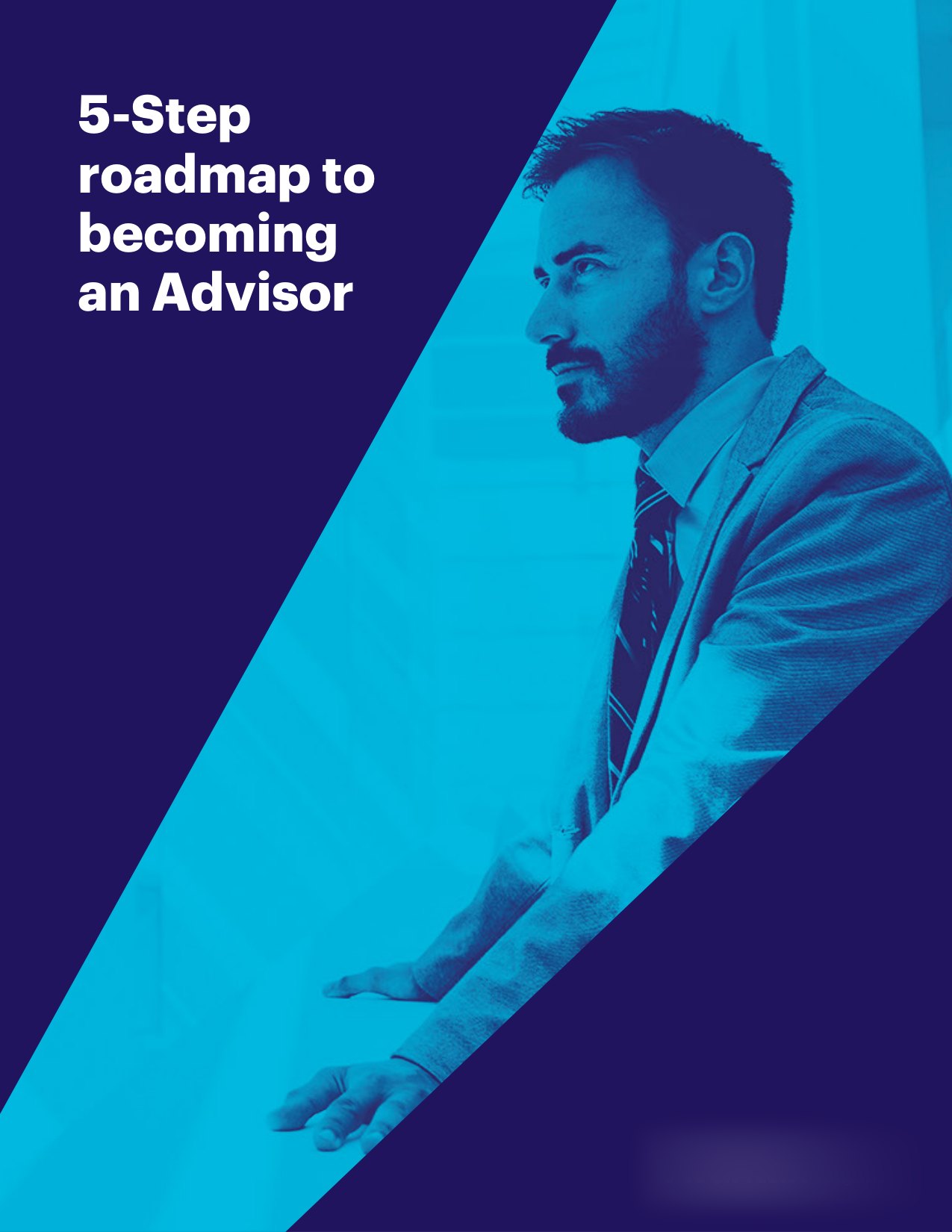 Advisor recruitment brochure, client identity blurred